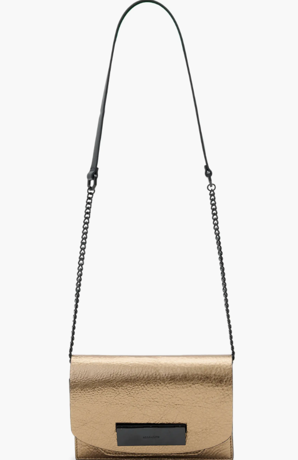 Etta Metallic Leather Clutch