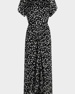 Herva Floral Cinched Midi Dress