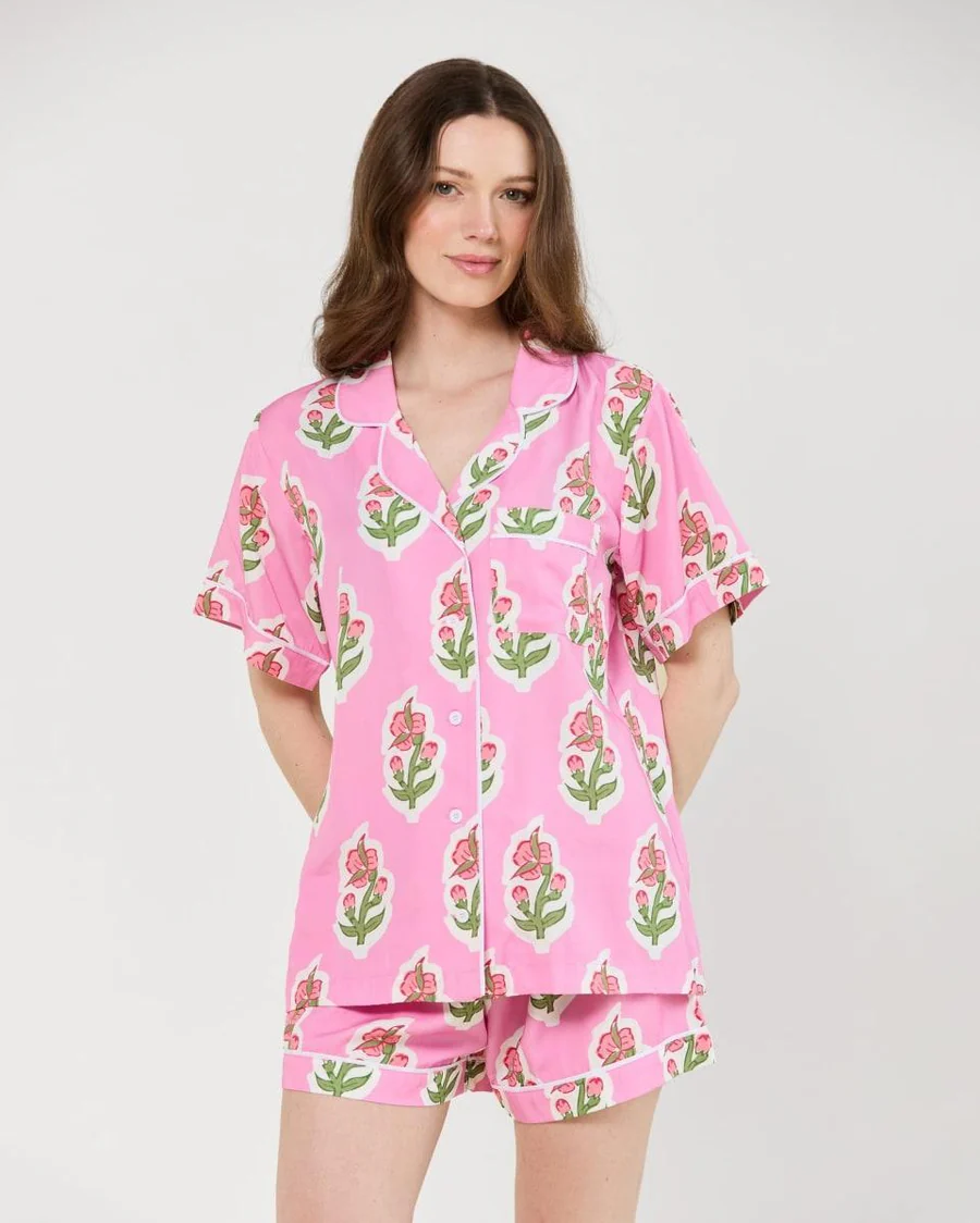 Floret Pajama Shorts Set