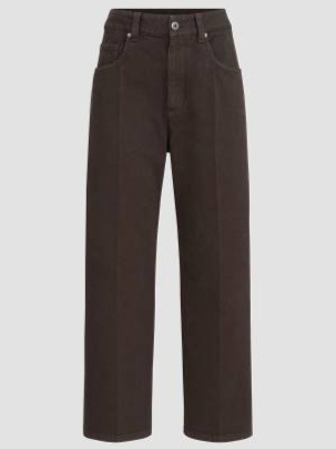 Dyed Denim Contemporary Square Jeans with Monili
