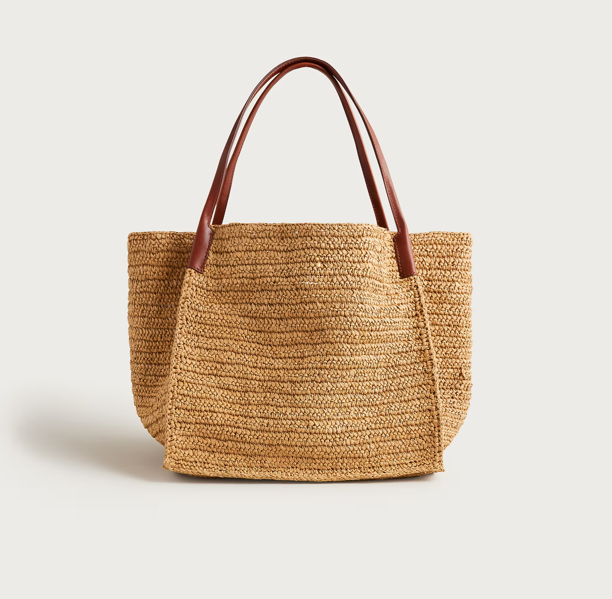 Large handknotted packable tote bag