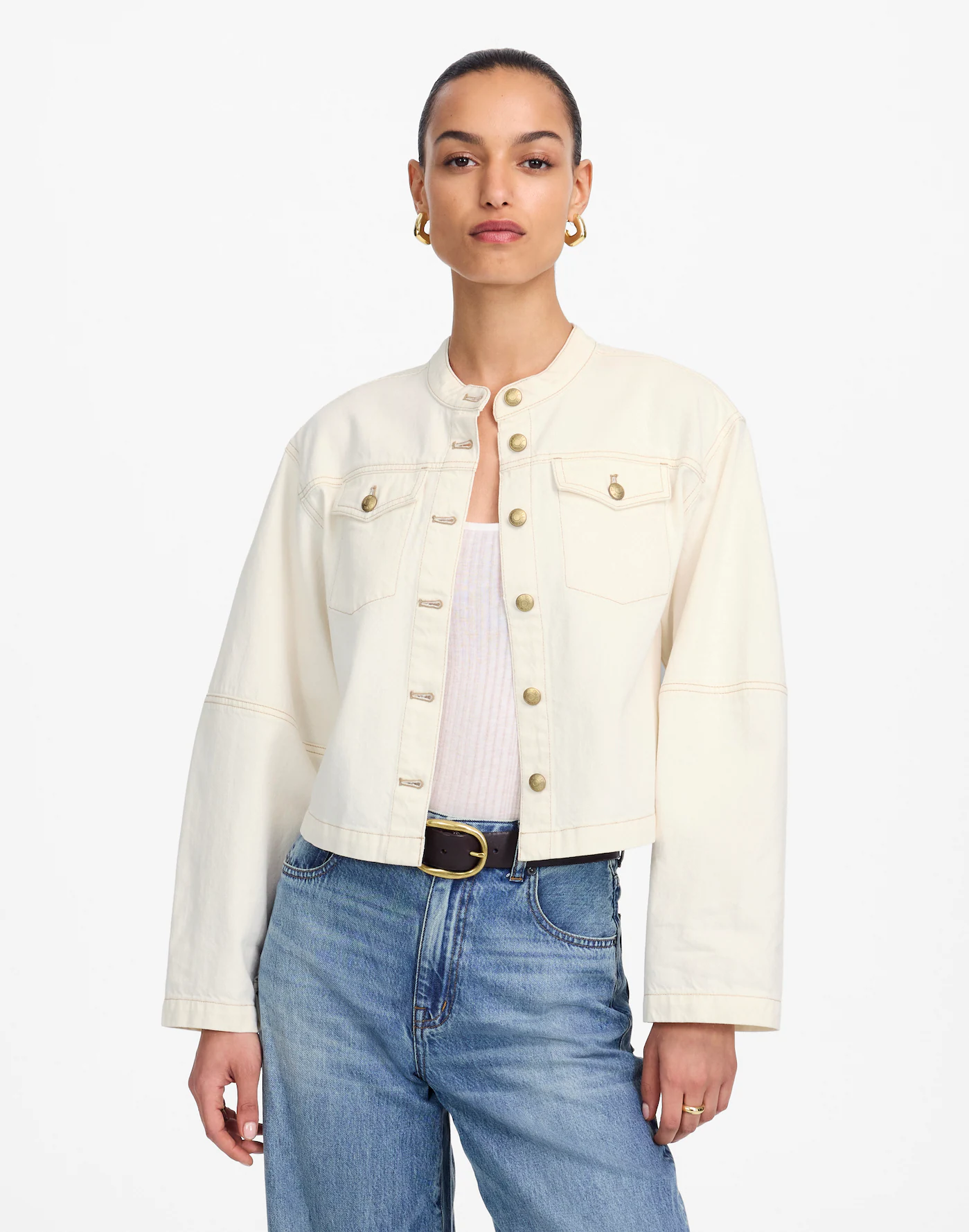Cocoon Sleeve Jean Jacket