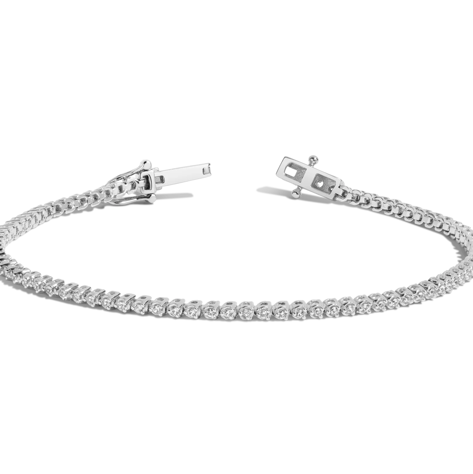 Lab Grown White Sapphire Barely There Tennis Bracelet