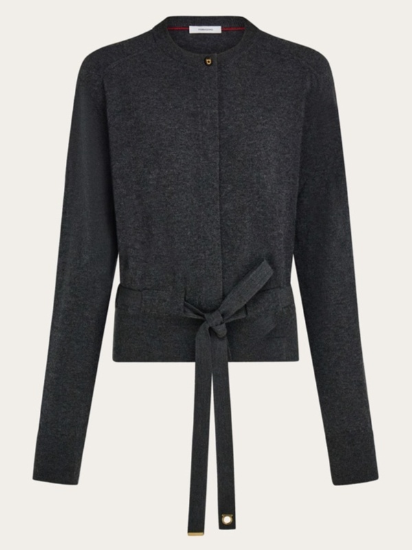 Cardigan with ribbon detail