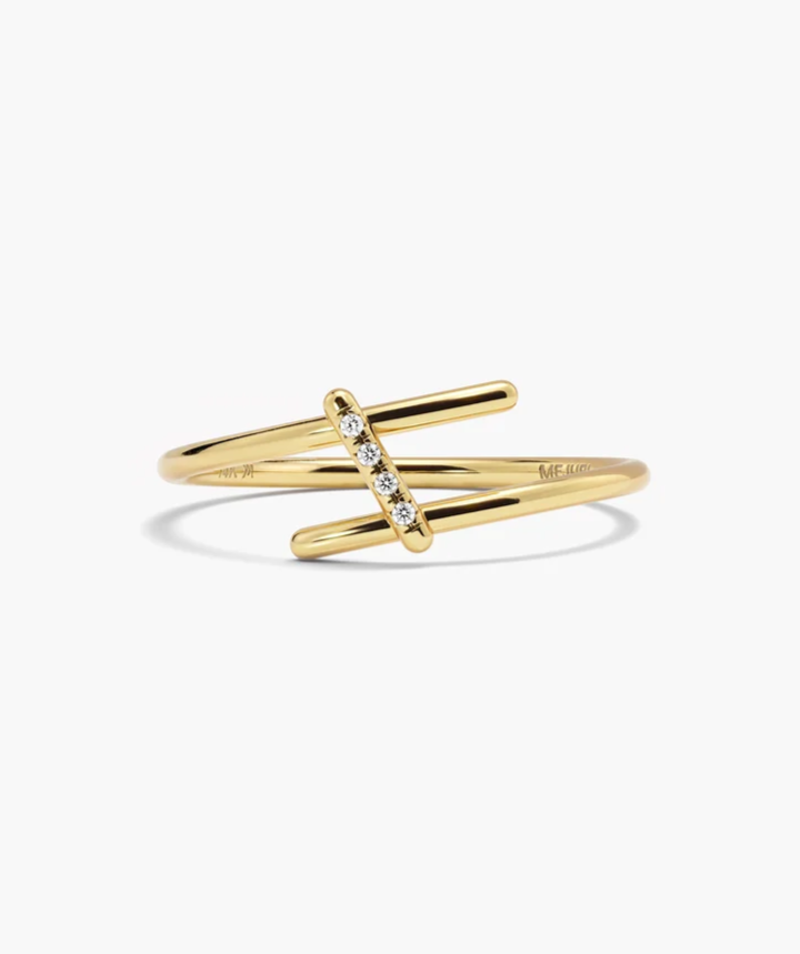 Interconnected Strike Pavé Lab Grown Diamond Ring