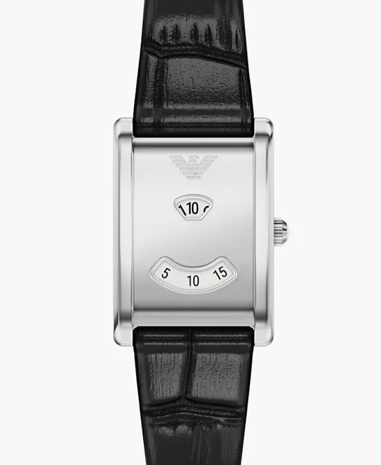 Women's Two-Hand Quartz Mystery Hour Leather Watch 23mm