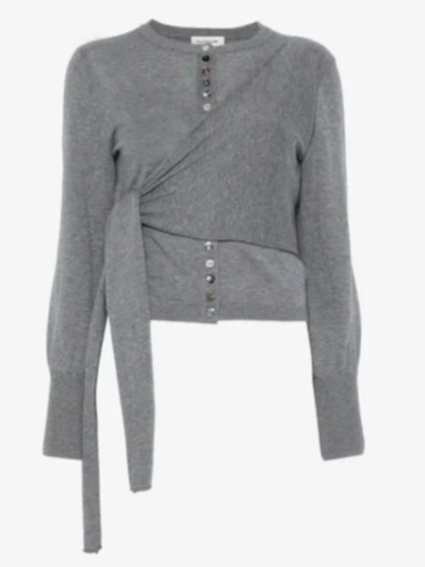 Venna wrap cardigan - grey
