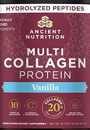 Multi Collagen Protein, Hydrolyzed Peptides, Vanilla, 45 Servings
