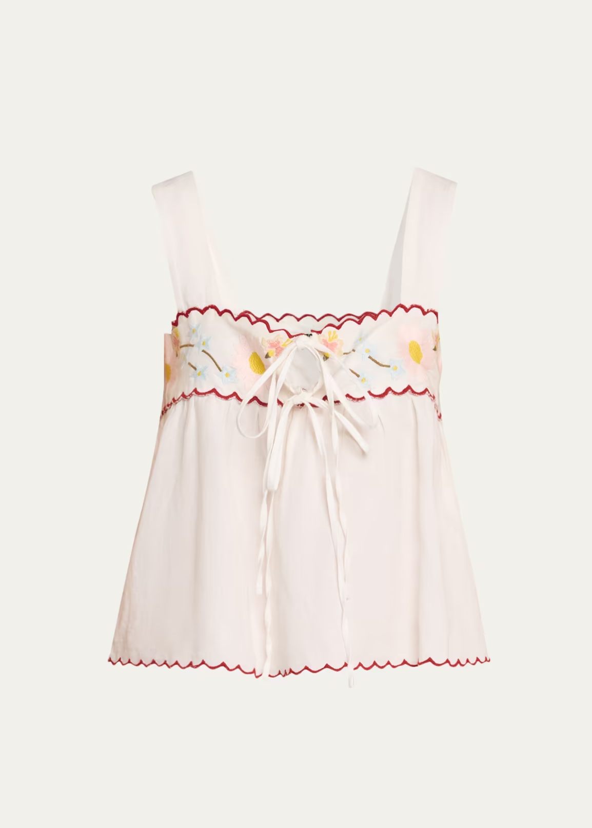 Ander Embroidered Cotton-Blend Top