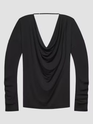 Open-Back Cowlneck Top