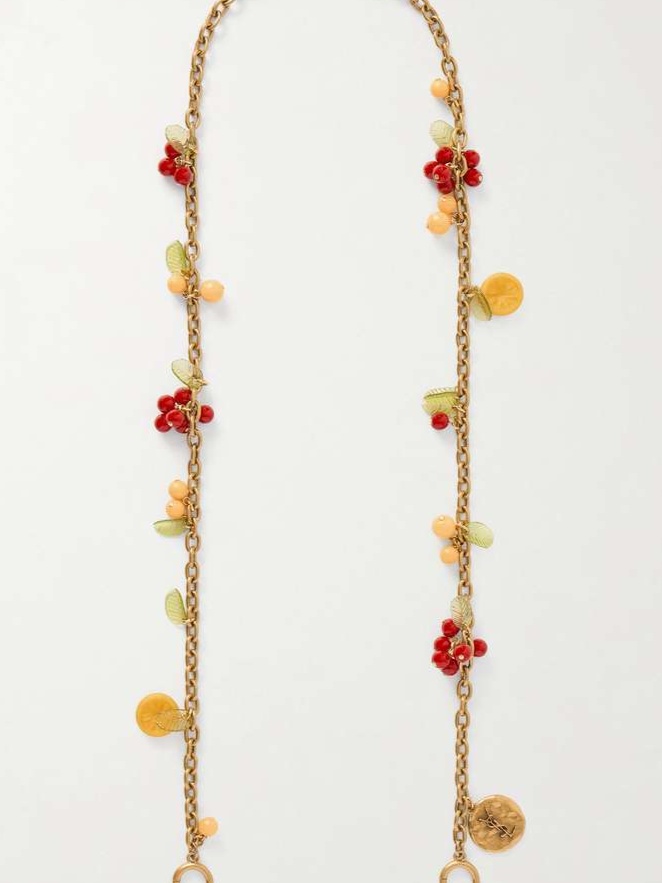 Gold-Tone and Resin Bag Charm