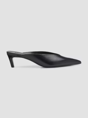 Loren Mid 90MM Leather Stiletto Mules