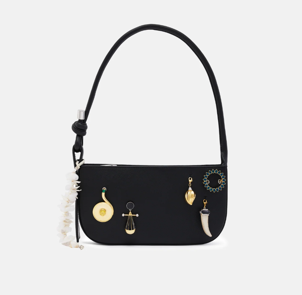 INA MINI POUCHETTE CHARMS BLACK