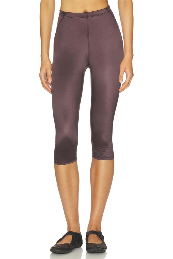 Shine Drawcord 17 Inch Crop Leggings - Phoenix