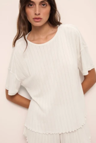 Pointelle Short Sleeve Tee