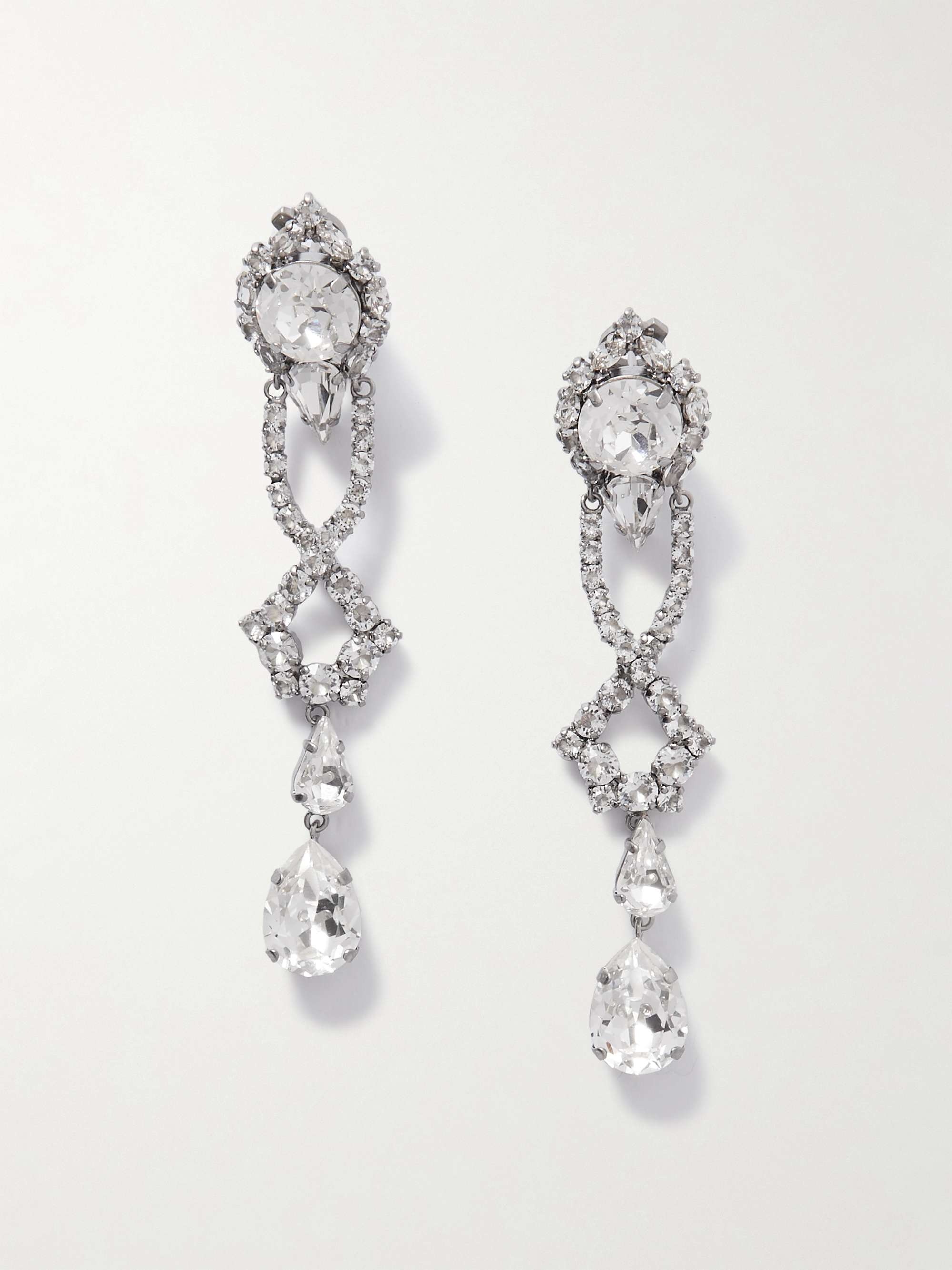 Palazzo silver-tone crystal earrings