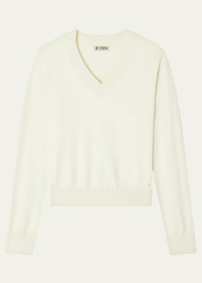 Lennox Cotton-Cashmere V-Neck Sweater