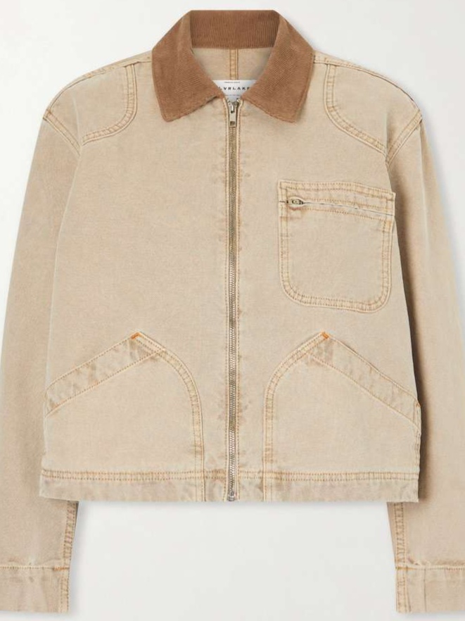 Harley corduroy-trimmed cotton-canvas jacket