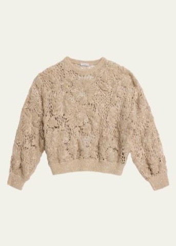 Couture Mohair Floral and Sequin Sweater