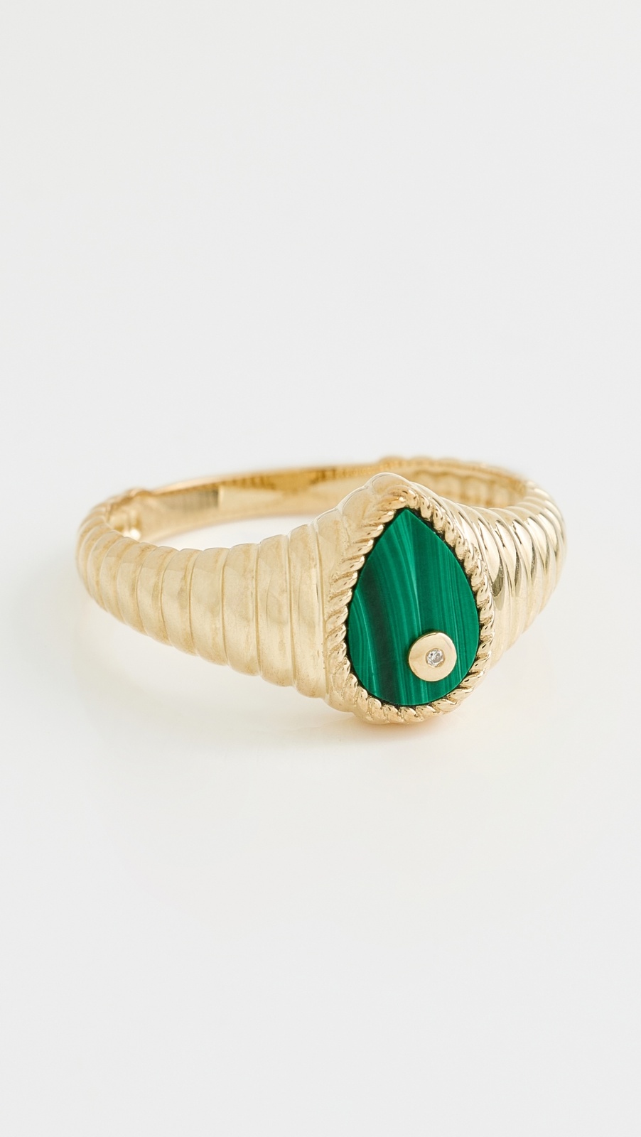 Baby Chevaliere Berlingot Malachite Ring