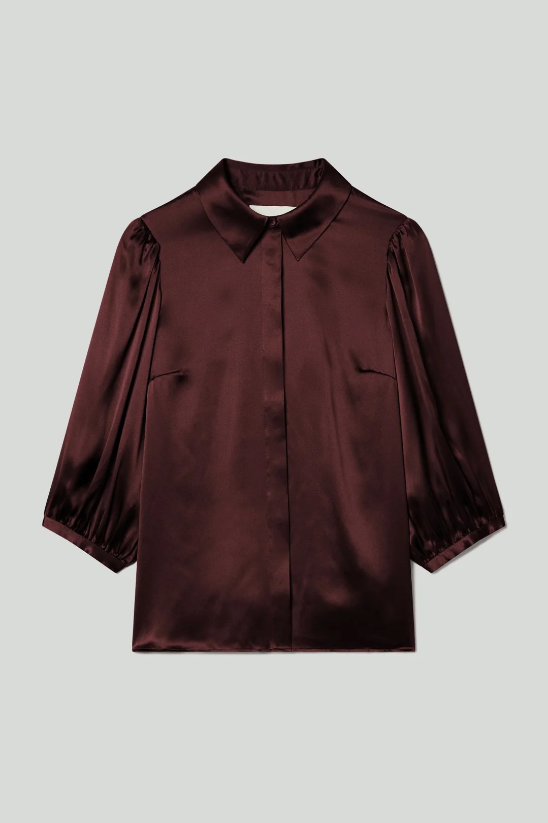 Milan Silk Shirt - Bordeaux