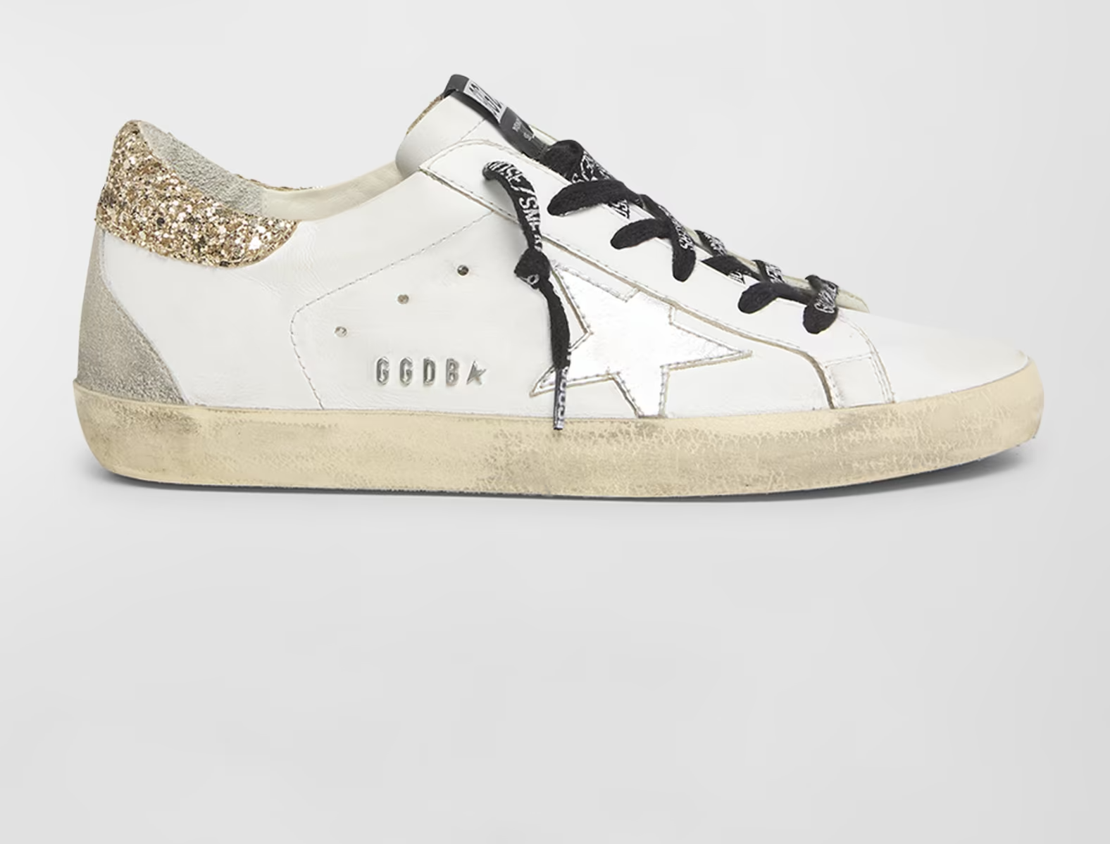 Super-Star Glitter Leather Low-Top Sneakers
