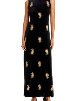 Vani Velvet High Neck Dress