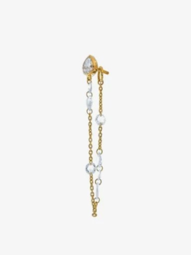 18K yellow gold Eau De Rose diamond earrings
