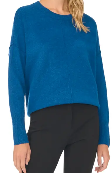 Vince Camuto Exposed Seam Crewneck Sweater