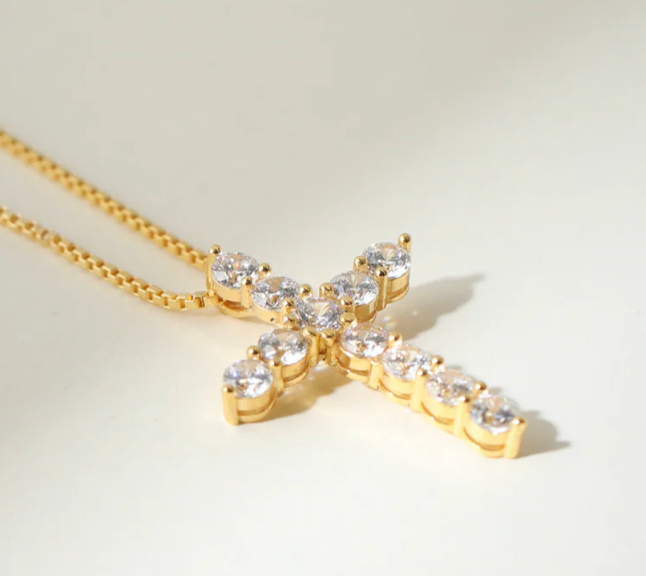The Bella Pavé Cross Pendant