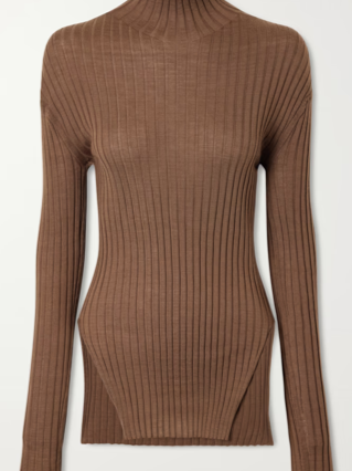 Vinci wool and silk-blend turtleneck sweater