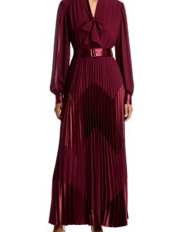 The Carrie Belted Pleat Dress