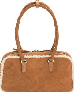 Made In Italy Suede Felicia Satchel