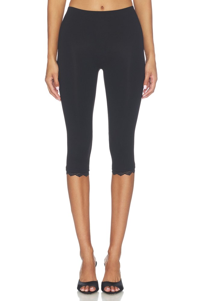 Naked Form Lace Capri Leggings - Black