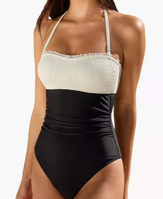 Women's Smocked One-Piece Swimsuit