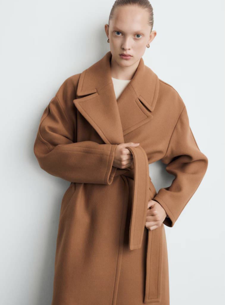Manteco wool coat with belt