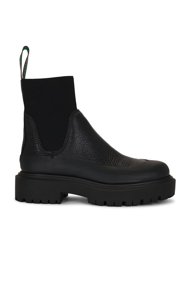 Suri Weather Boot in Black Pebble Leather