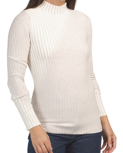 Color Block Mock Neck Sweater