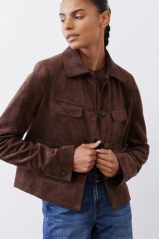 The Cropped Suede Jacket