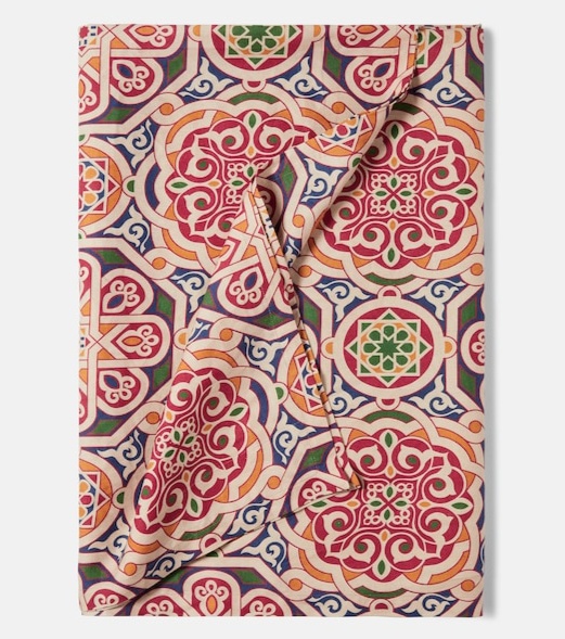 Catalina printed linen tablecloth