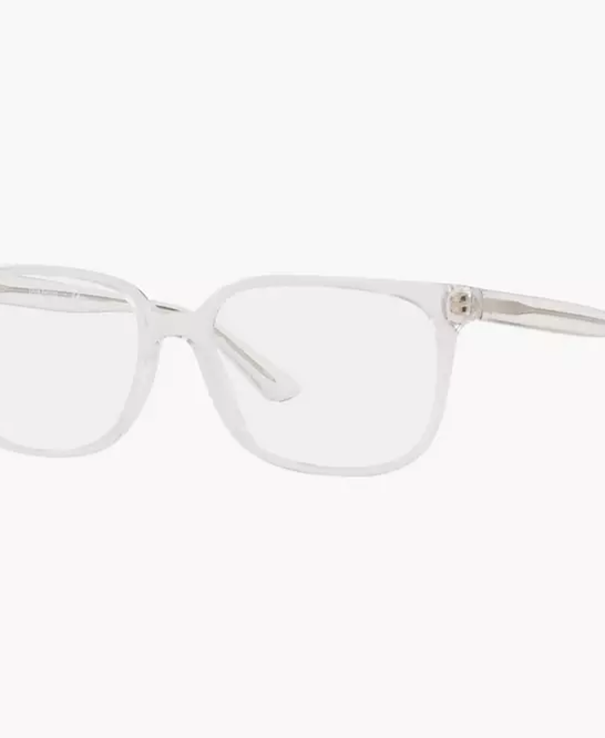 Man Rectangle Plastic EC2009 Eyeglasses — Transparent