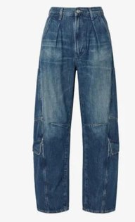 Flight barrel-leg jeans
