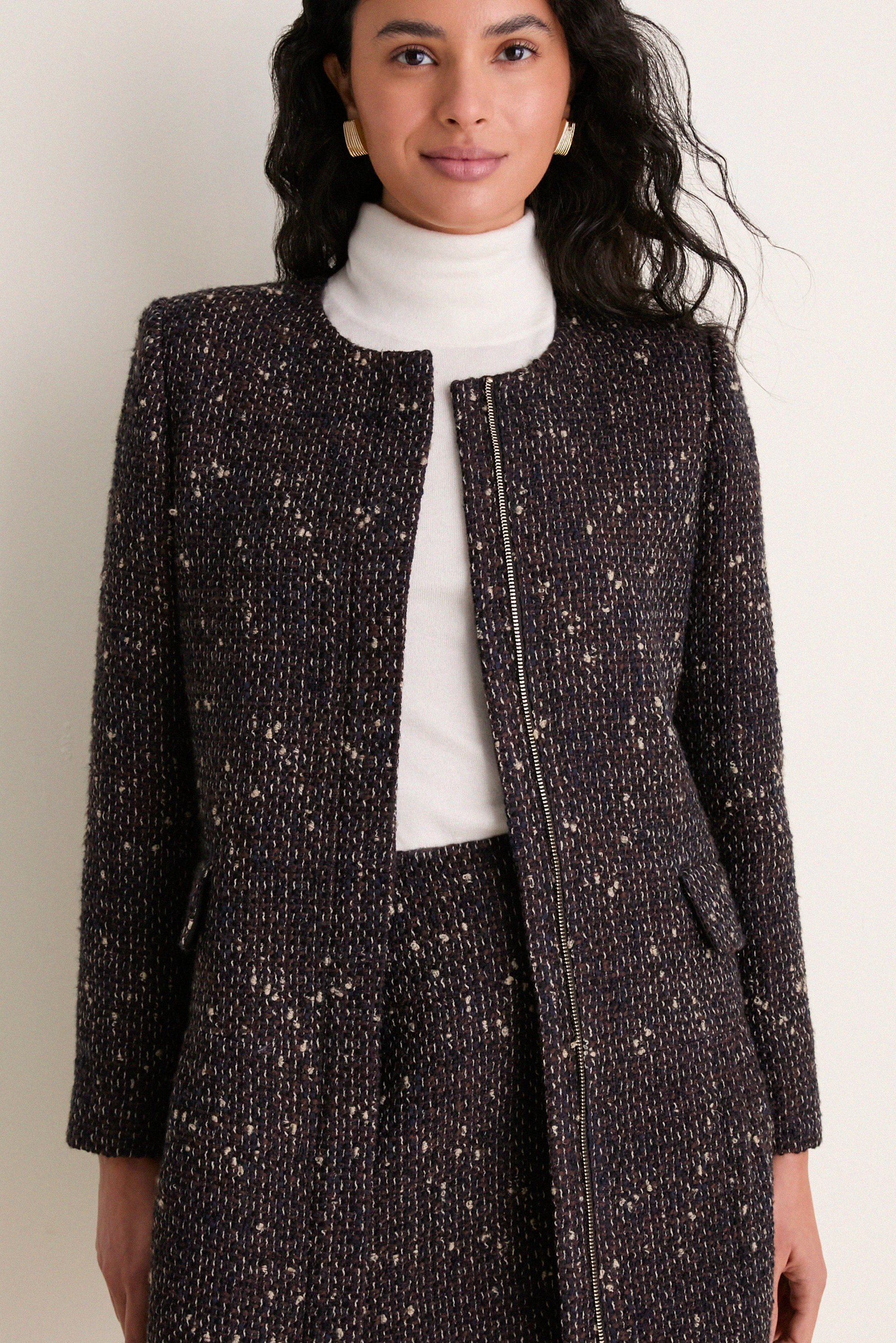 Speckled Tweed Petra Coat Dress