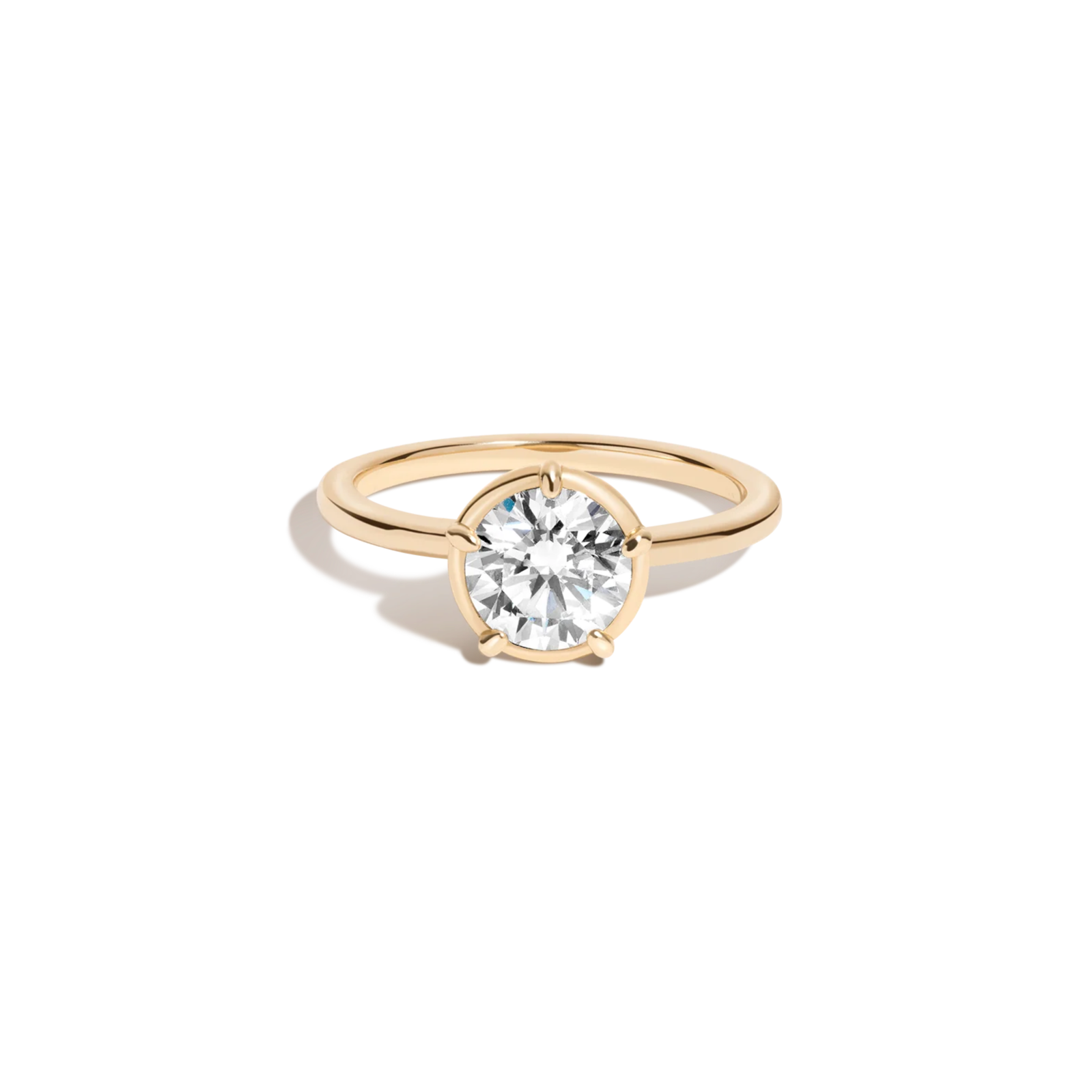 1ct Round Lab Grown Diamond Georgian Ring