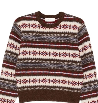 Fairisle-Pattern Crew-Neck Sweater