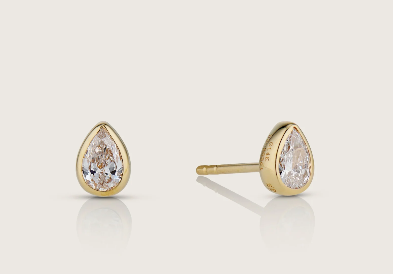 Baby Teardrop Diamond Stud