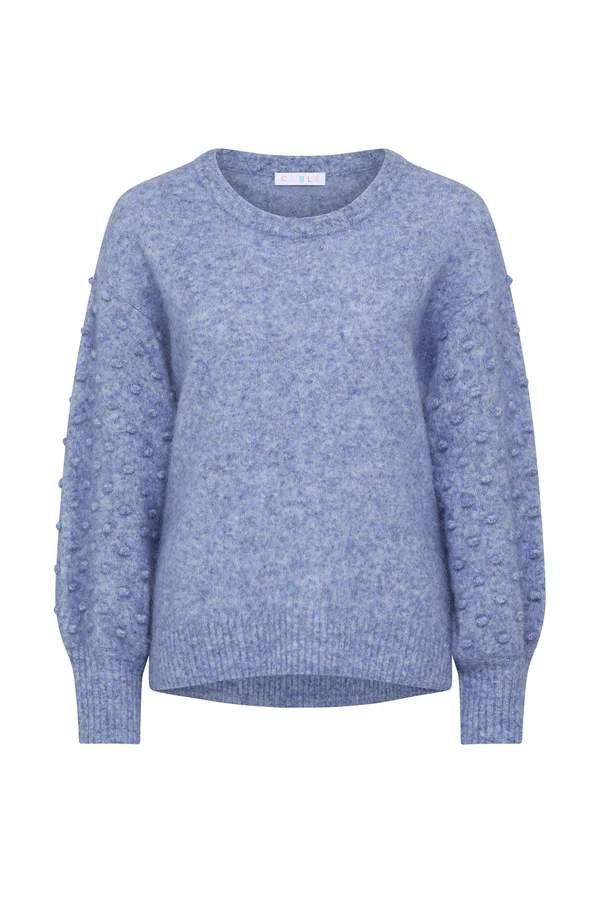 Colour Me Mohair Wool Bobble Jumper - Denim