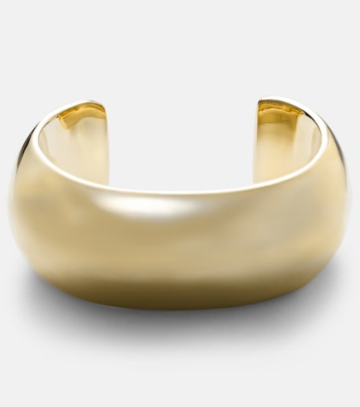 Globe Small 10kt gold-plated cuff bracelet