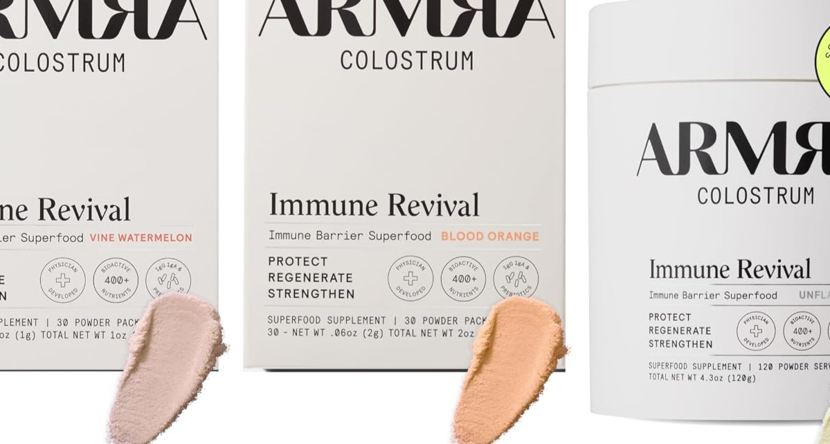 ARMRA Colostrum Blood Orange, Vine Watermelon, and Unflavored Bundle, 180 Servings