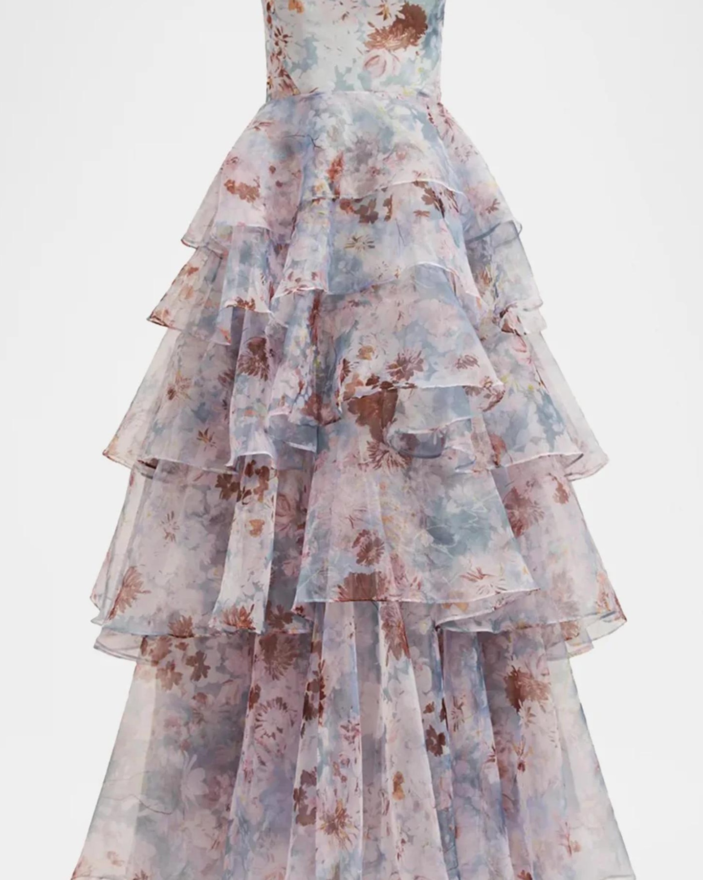 Gabriella Strapless Tiered Ruffle Gown